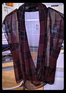 i jeans by Buffalo Sheer Plaid Top